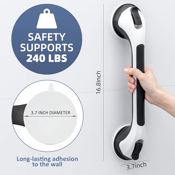 Shower Grab Bar Suction Cup 17 inch, Grab Bars - Image 4