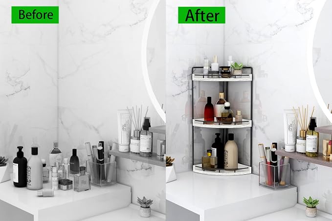 Dorhors 3-Tier Corner Bathroom Organizer Countertop - Image 7