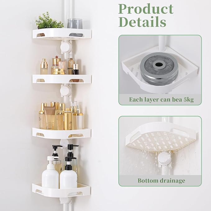 Tension Pole Shower Caddy Organizer - Image 7