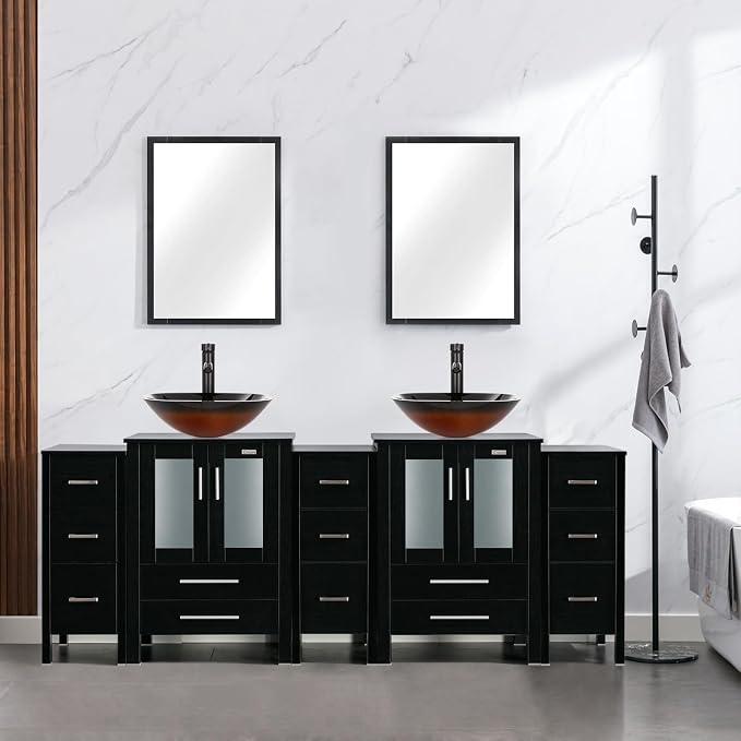 eclife 84" Modern Bathroom Vanity Sink Combo Freestanding Cabinet by eclife