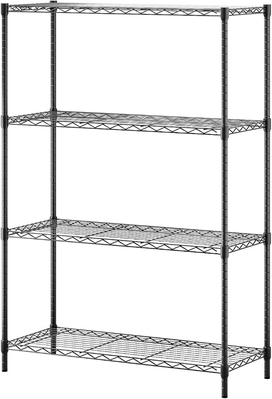 BestOffice | 4-Tier Wire Storage Shelves | 36x14x54 | Black | by BestOffice