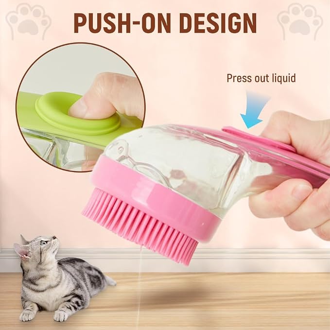 Dog Bath Brush, Pet Grooming Massage Scrubber - Image 2
