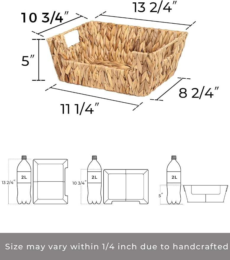 StorageWorks Wicker Basket for Pantry Organizers and Storage, Stackable Water - Image 2