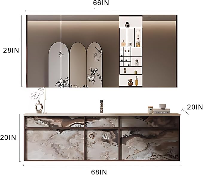 68IN Modern Bathroom Vanity - Image 2