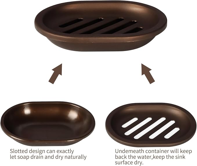 TOPSKY 4 Pcs Soap Dish for Shower, Soap Savers - Image 3
