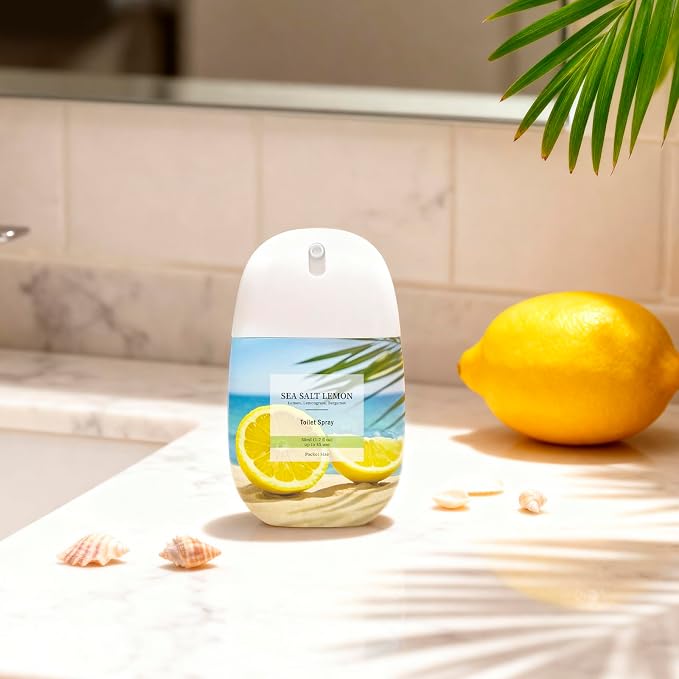 Clesh Toilet Spray Travel Size, Citrus and Sea Salt Lemon, 2 Pack, 1.7 fl oz - Image 5
