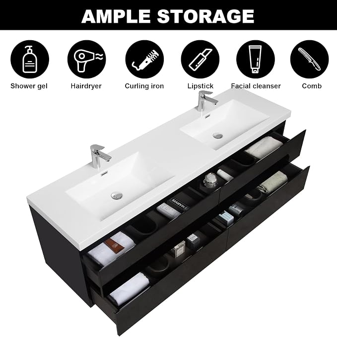 72" Floating Bathroom Vanity - Image 5