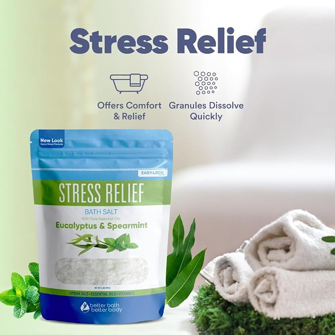 Stress Relief Bath Salt 32 Ounces USP Grade Epsom Salt - Image 5