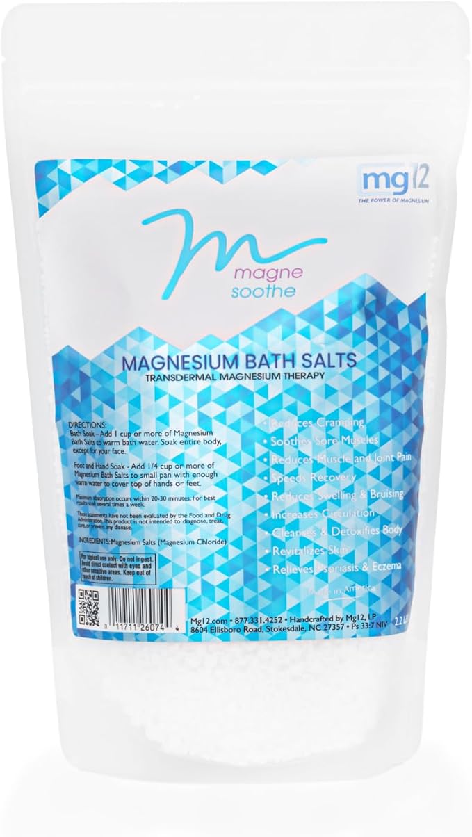 2.2lb MagneSoothe Magnesium Bath Salt by MG12ThePowerofMagnesium