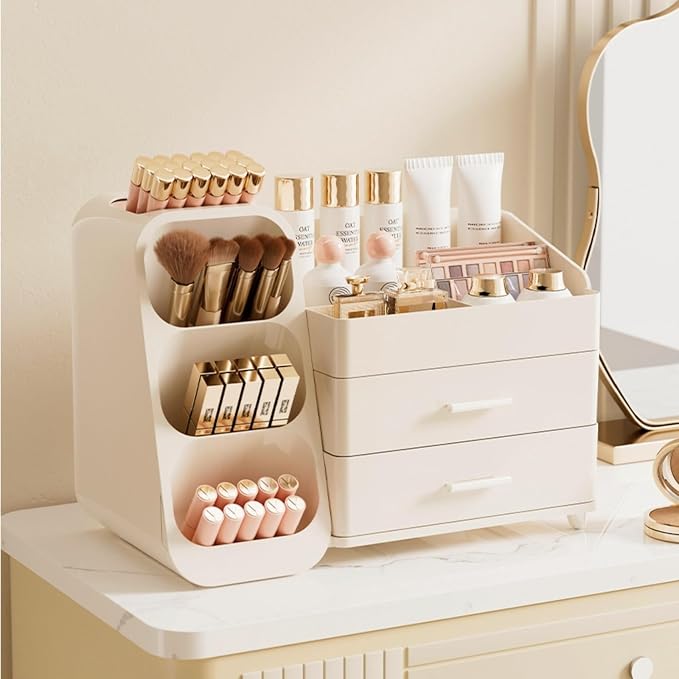 Makeup Organizer with Drawers for Vanity, Spacious Cosmetic Display Case - Image 6