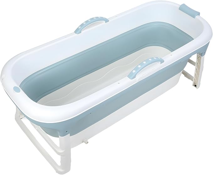 Portable Tub for Adults, Large Collapsible Foldable Bathtub 56in Length by ZTGD