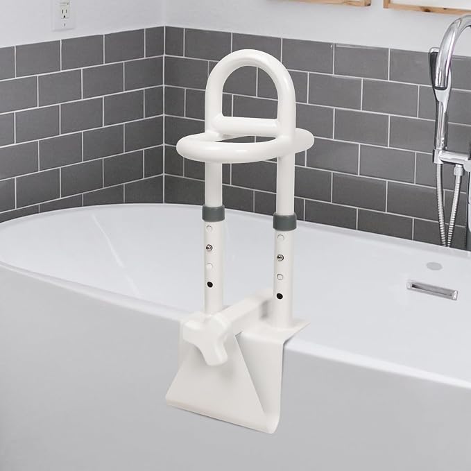 Adjustable Bathtub Safety Rail, Shower Grab Bars Handle by BEEYEO