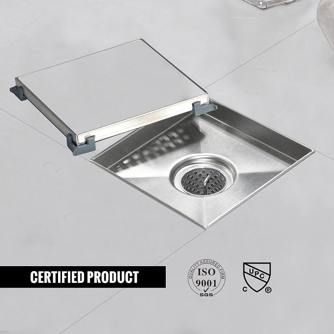 Square Shower Drain, Shower Drain 4 inch - Image 5