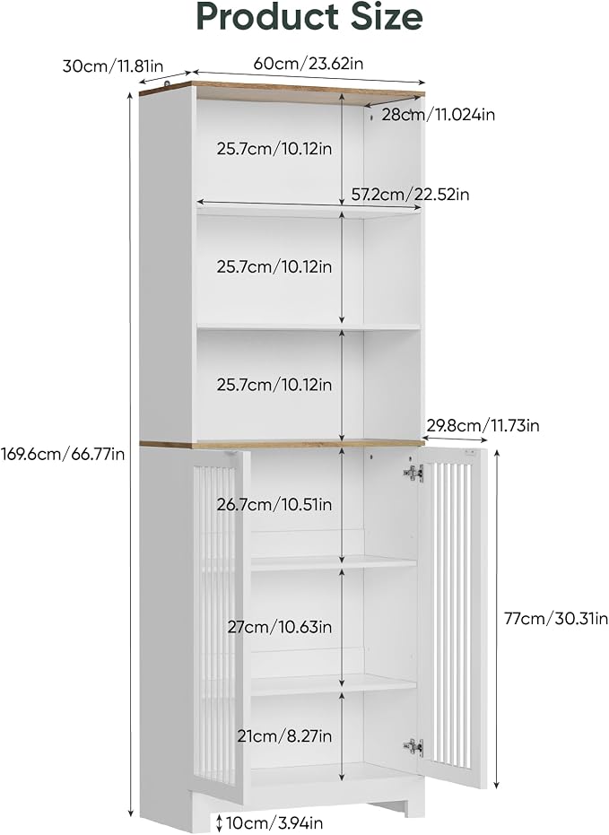 66.8" Tall Storage Cabinet - Image 3