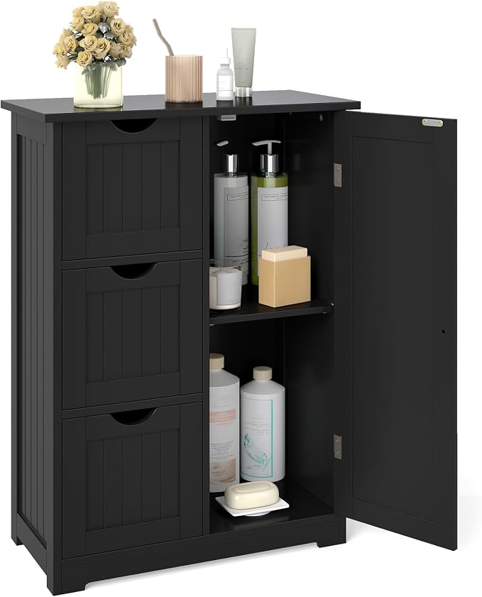 Tangkula Bathroom Floor Cabinet, Freestanding Storage Cabinet by TANGKULA