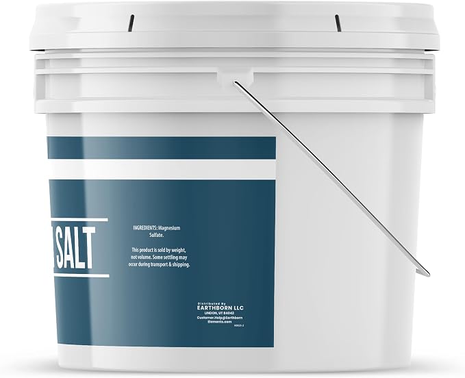 Earthborn Elements Epsom Salt, Resealable Bucket, Magnesium Sulfate Soaking - Image 3