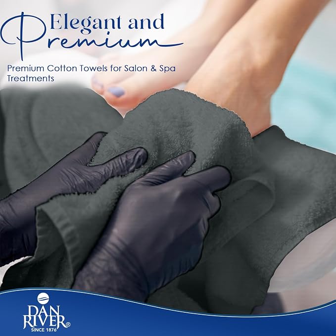 DAN RIVER 100% Cotton Salon Towels Set – 16x26 inches, Highly Absorbent and - Image 3
