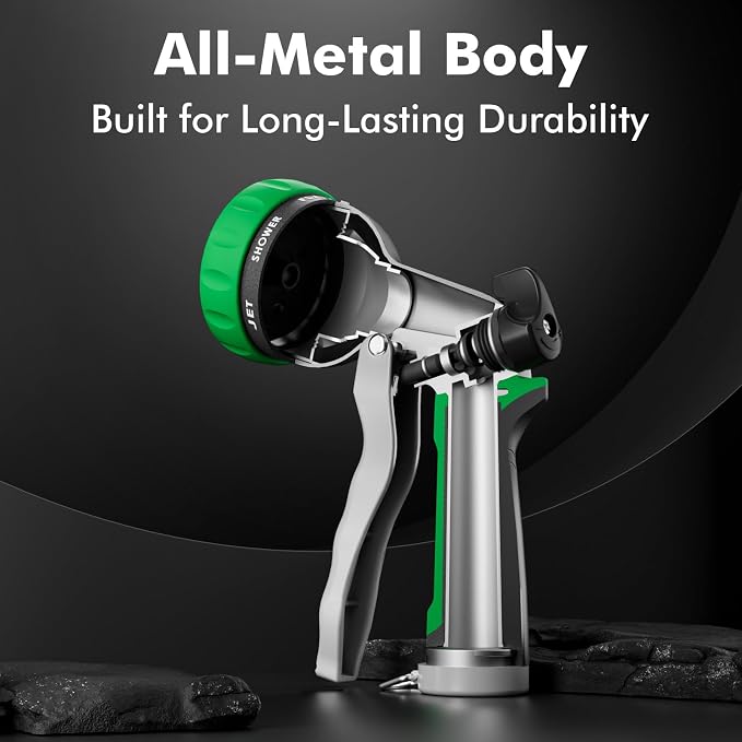 RESTMO Garden Hose Nozzle, Heavy Duty Metal Water Hose Nozzle - Image 2