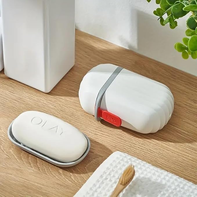 Zulay Kitchen Pack of 2 Portable Plastic Soap Dish Box - Image 8
