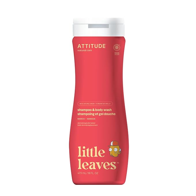 ATTITUDE Shampoo and Body Wash for Kids, EWG Verified Hair and Body Cleanser by ATTITUDE