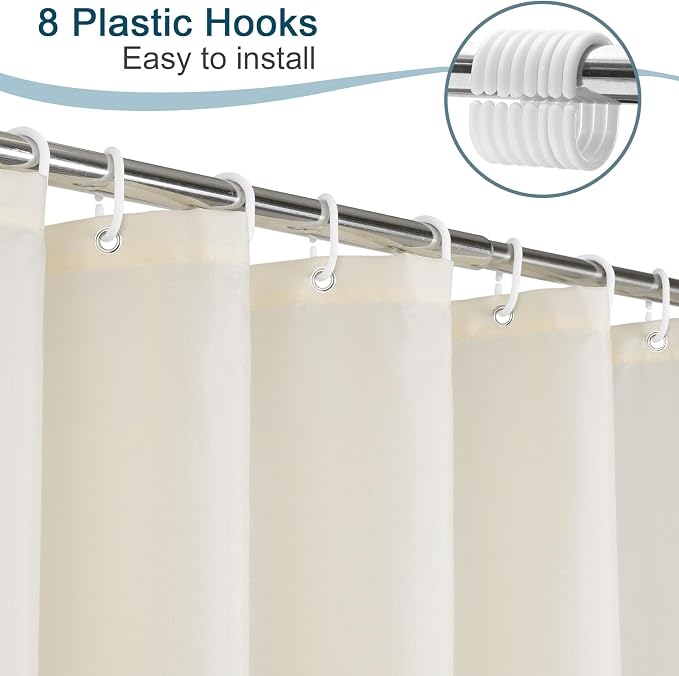 AooHome Fabric Polyester Shower Curtain, Small Size Bathroom Curtain - Image 5