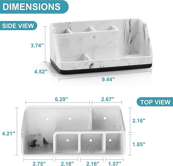 VITVITI Toothbrush Holder for Bathroom, Resin Bathroom Organizer Countertop Sink - Image 5