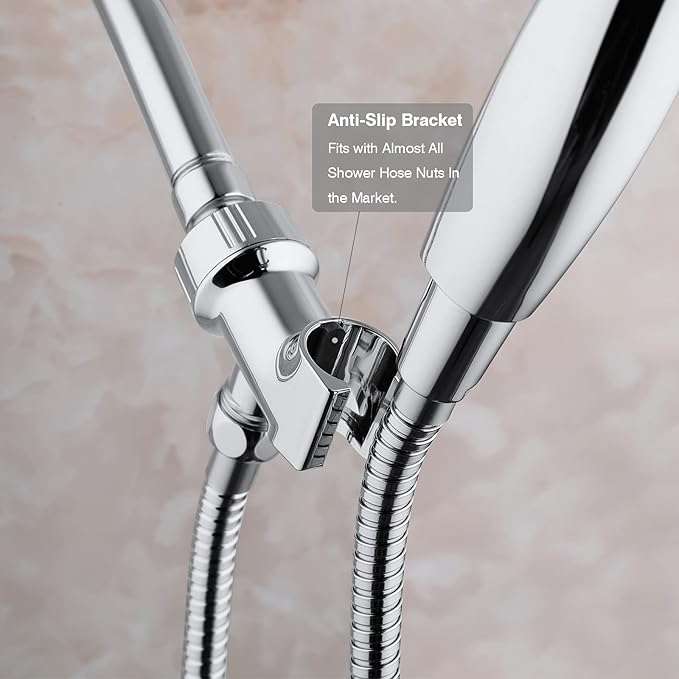 Universal Shower Head Holder for Hand Held Showerheads, Adjustable Shower Arm - Image 3
