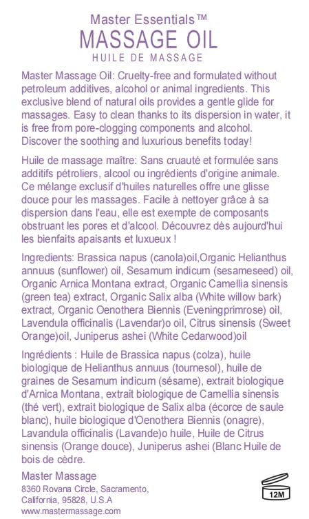 Master Massage Organic Massage Oil - Image 3