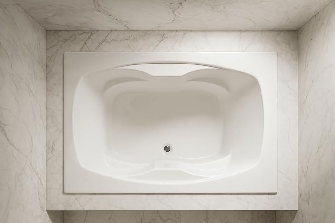 Carver Tubs - AR6042 - Modern Acrylic Fiberglass Soaking Bathtub - w/Spacious - Image 2