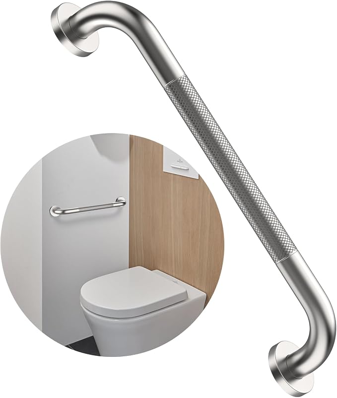 16 Inch Anti Slip Shower Grab Bar, Munzong Stainless Steel Handicap Grab Bars by Munzong