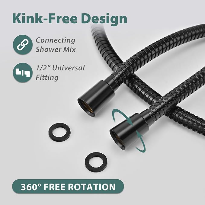 Shower Hose Replacement For Cleaning 304 Stainless Steel Shower Head Hoses 59 - Image 2