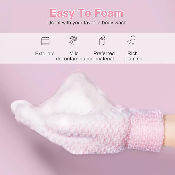 Yiclick Exfoliating Gloves, Body Scrub Exfoliator - Image 6