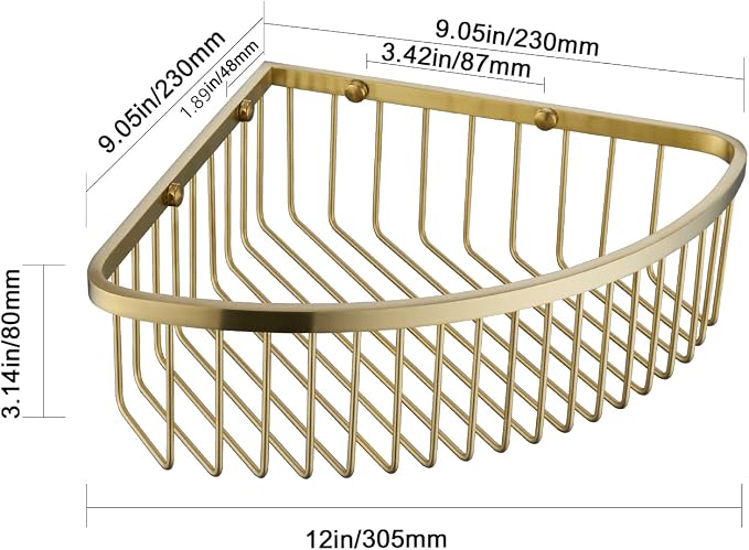 Corner Shower Caddy Organizer, SUS304 Stainless Steel Heavy Duty Rust-Proof - Image 4