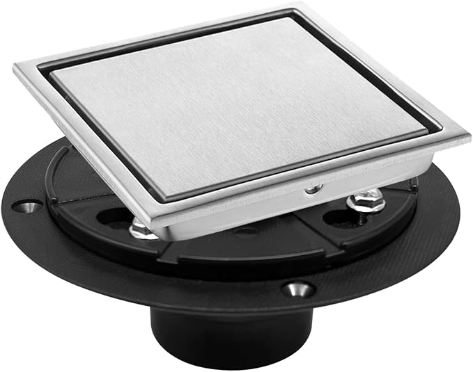 4 Inch Square Shower Drain by KOOTTI