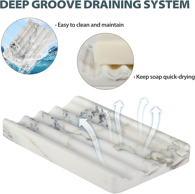 Koville African Natural Marble Soap Dish - Image 2