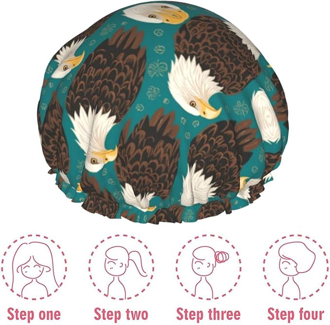 Double Waterproof Layers Shower Cap - Image 7