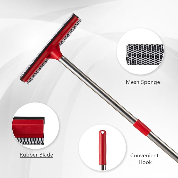 15.9" Window Squeegee for Car, 2 in 1 Window Cleaner - Image 3