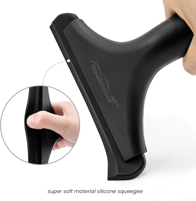 NEWISHTOOL Bathroom Shower Squeegee 5.9 Inch Soft Silicone Blade Squeegee - Image 2