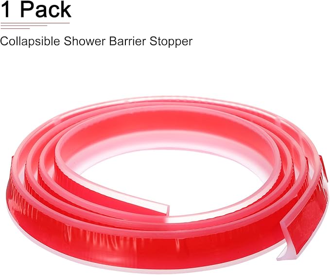 59"x0.8"x0.5" Collapsible Shower Barrier Stopper - Image 6