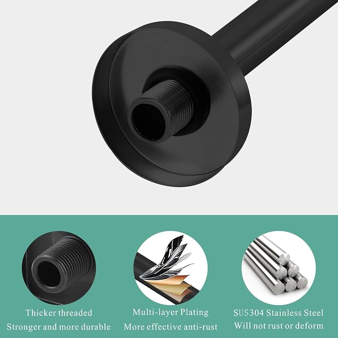 Voolan 15" Round Shower Arm - Image 4