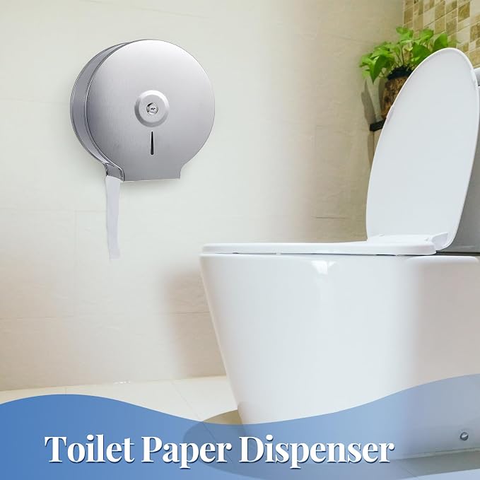Mifoci 1 Pcs Industrial Toilet Paper Holder Commercial Roll Dispenser Wall - Image 7