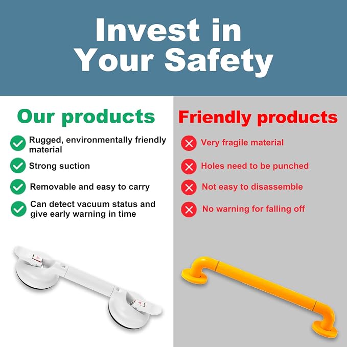 Shower Handle Upgraded 17 inch Grab Bar - Image 5