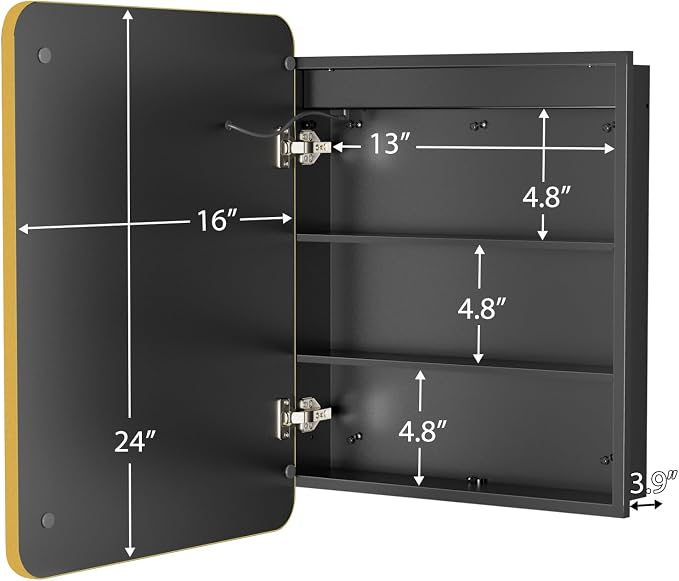 ROOMTEC Lighted Medicine Cabinet - Image 4