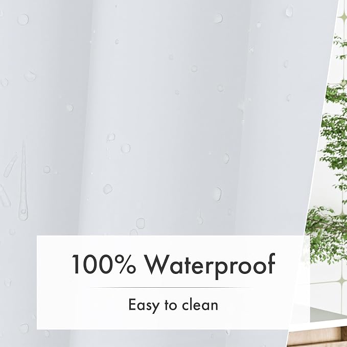 Amazer White Shower Curtain Liner - Image 3