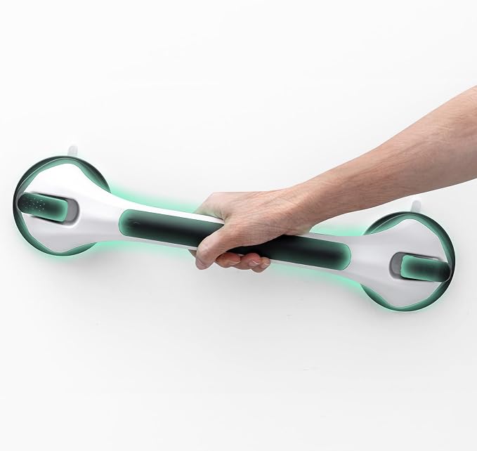 Grab Bars for Bathtubs and Showers Glow in The Dark, 17 inch Suction Grab Bar by TAILINK