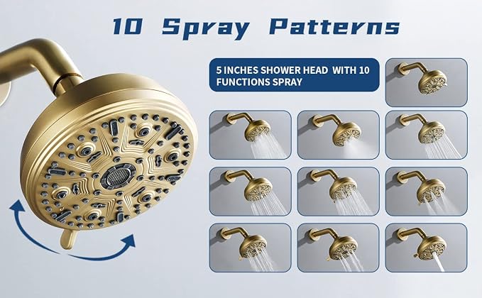Shower Tub Kit Tub Shower Faucet Combo Set Bathtub Faucet Set Shower System - Image 4