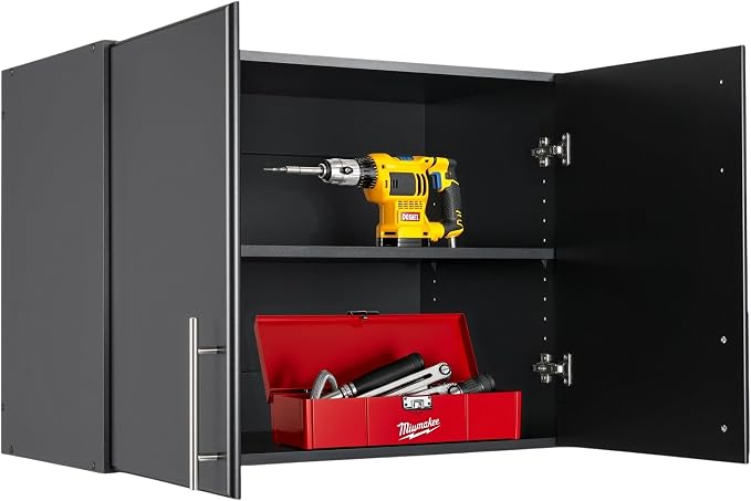 Prepac Elite 32 in. 2-Door Engineered Wood Stackable Wall Cabinet in Black by PREPACRTASTORAGEFURNITURE