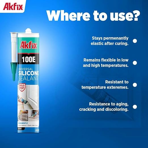 Akfix 100E RTV Gray Silicone Caulk - Image 5