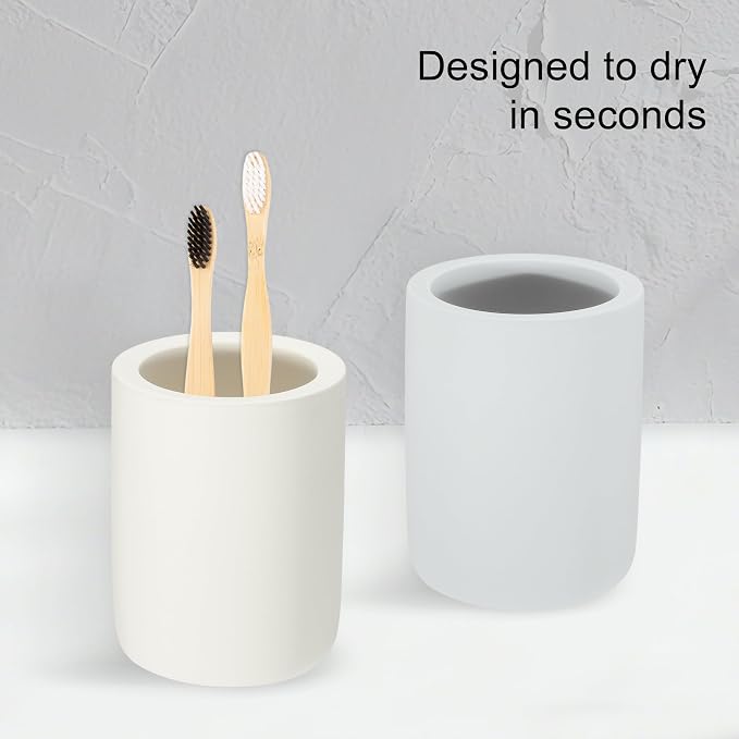 Toothbrush Holder, Diatomite Bathroom Organizer, Toothbrush & Toothpaste Holder - Image 4