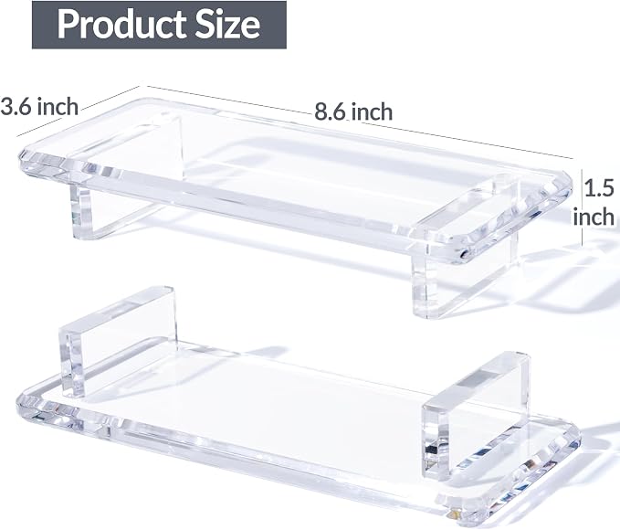 Acrylic Bathroom Counter Tray: Water-Resistant Kitchen and Bathroom Tray - Image 2